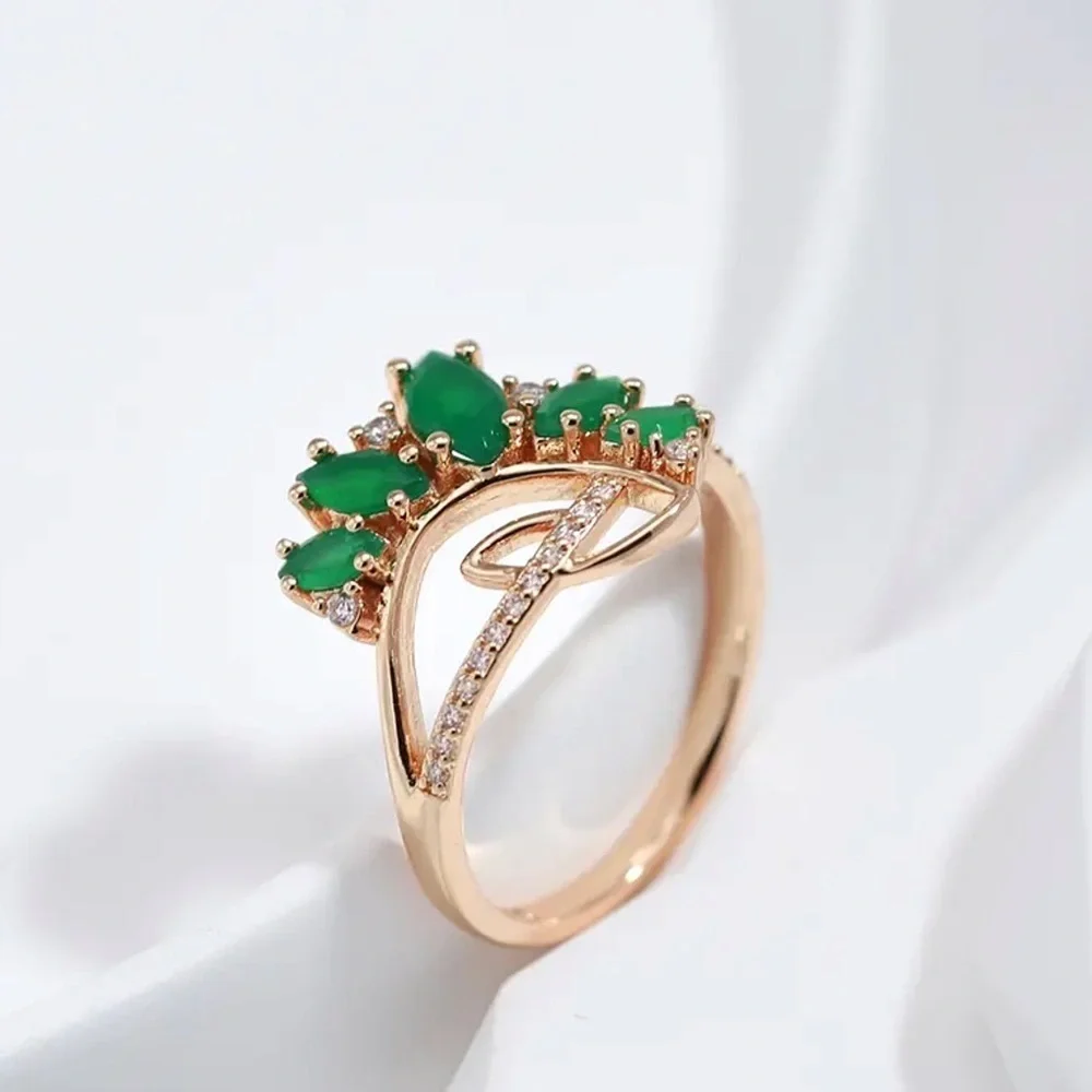 NEW Rose Gold Rhombus Cut Emerald Ring